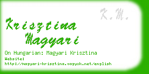 krisztina magyari business card